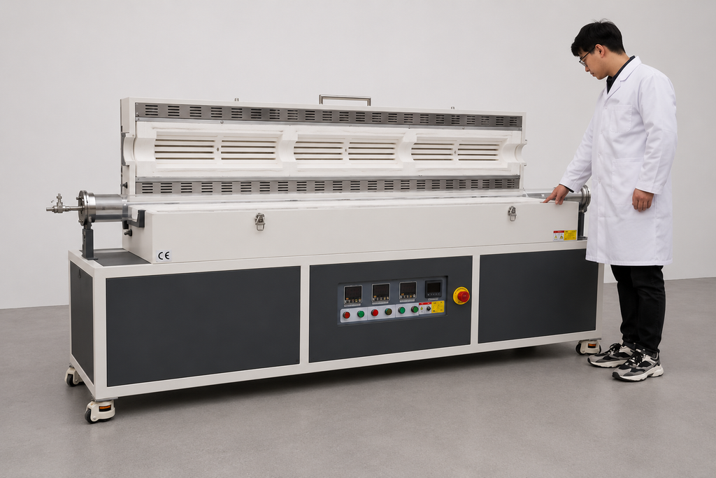 1200°C OEM Three Zone Split Tube Furnace