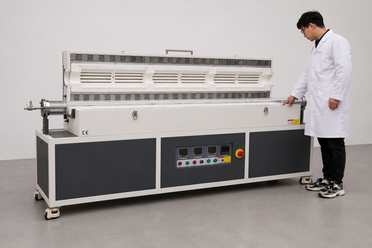 1200°C OEM Three Zone Split Tube Furnace
