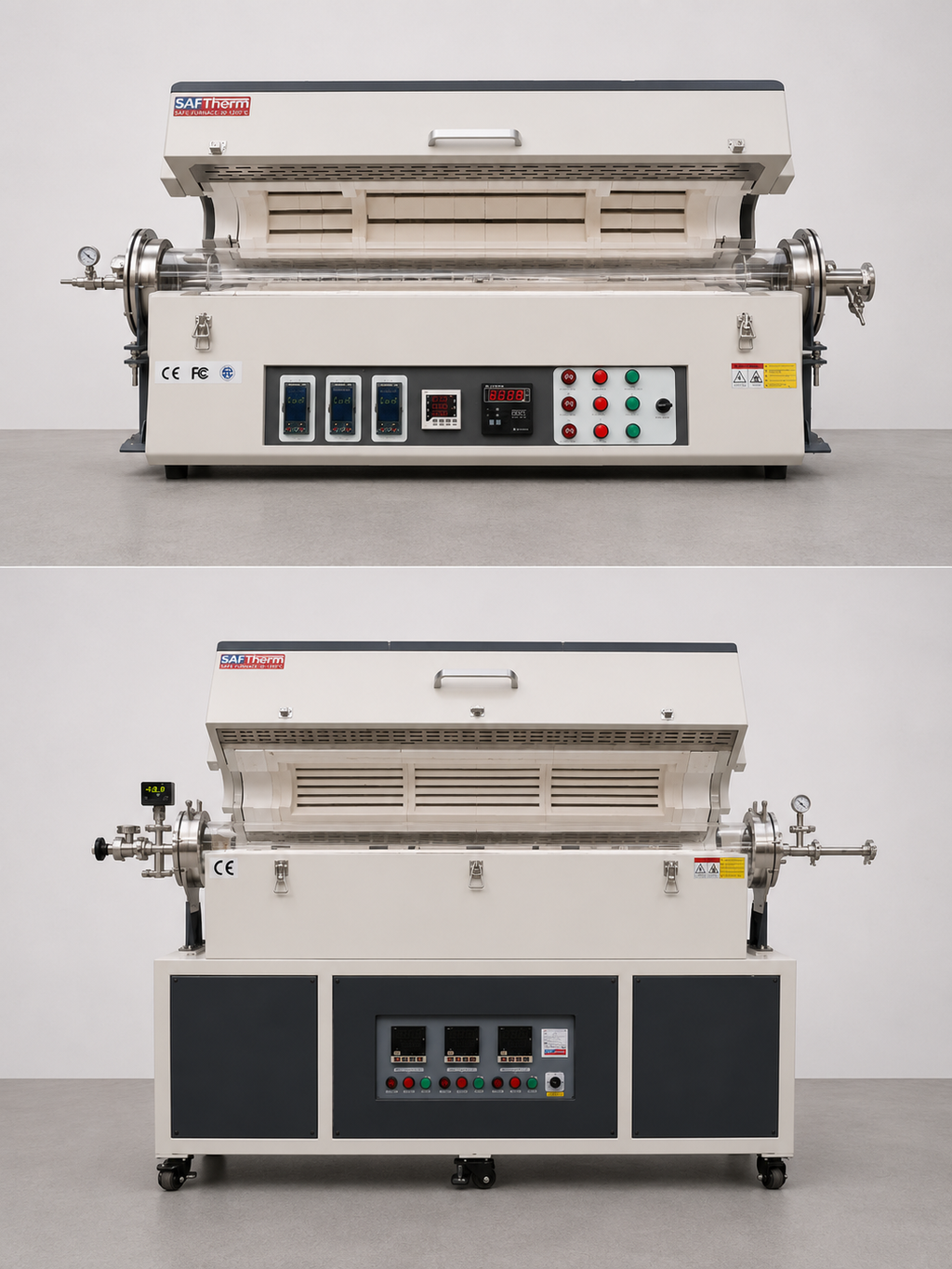 1200ºC Horizontal Three Zone Split Tube Furnace