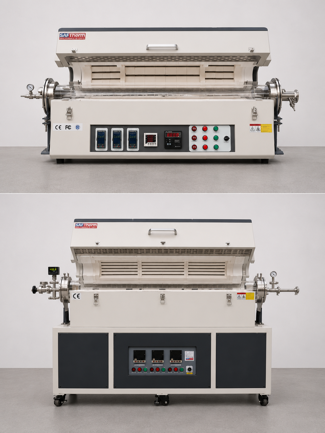 1200ºC Horizontal Three Zone Split Tube Furnace